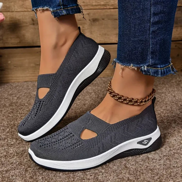 Scarpe Slip On Donna in Maglia Traspirante Leggere Quotidiane