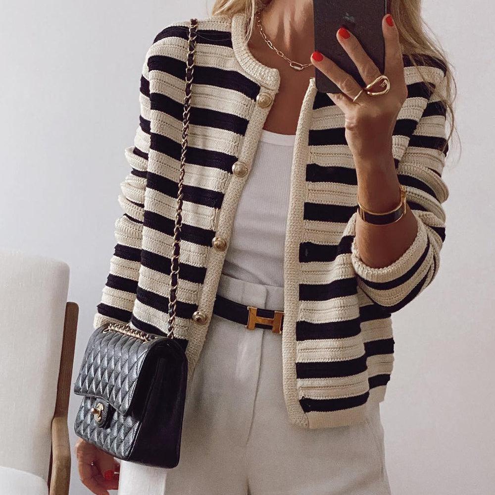 Cardigan Donna Maglia Casual Bottoni Vestibilità Comoda - Vesarelli