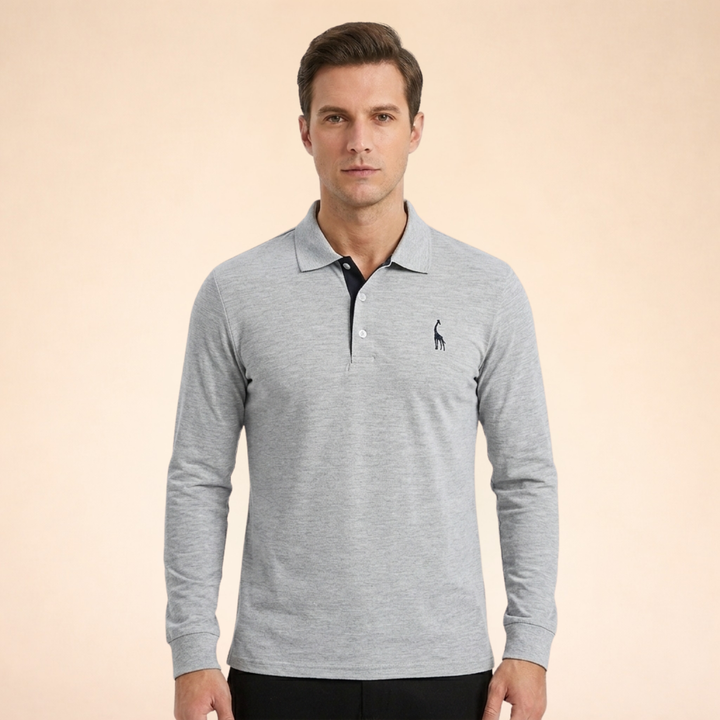 Polo Uomo Classica Maniche Lunghe Cotone