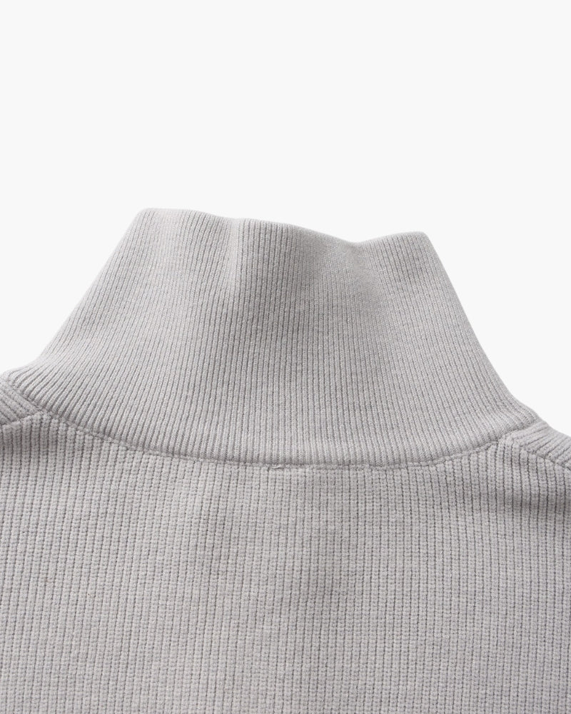 Pullover Uomo Mezzo Zip Maglia Tecnica Strutturata