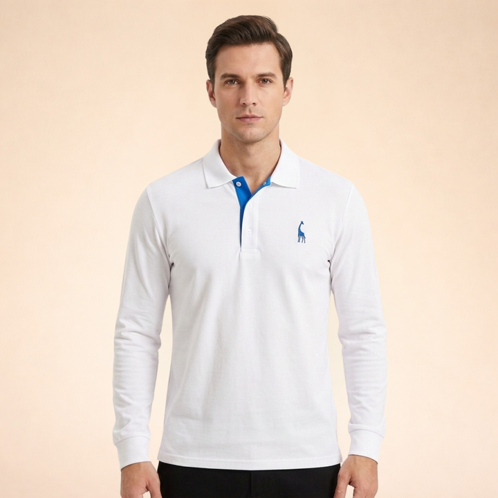Polo Uomo Classica Maniche Lunghe Cotone