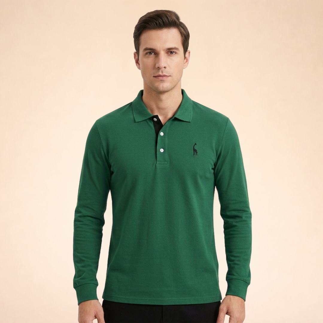 Polo Uomo Classica Maniche Lunghe Cotone
