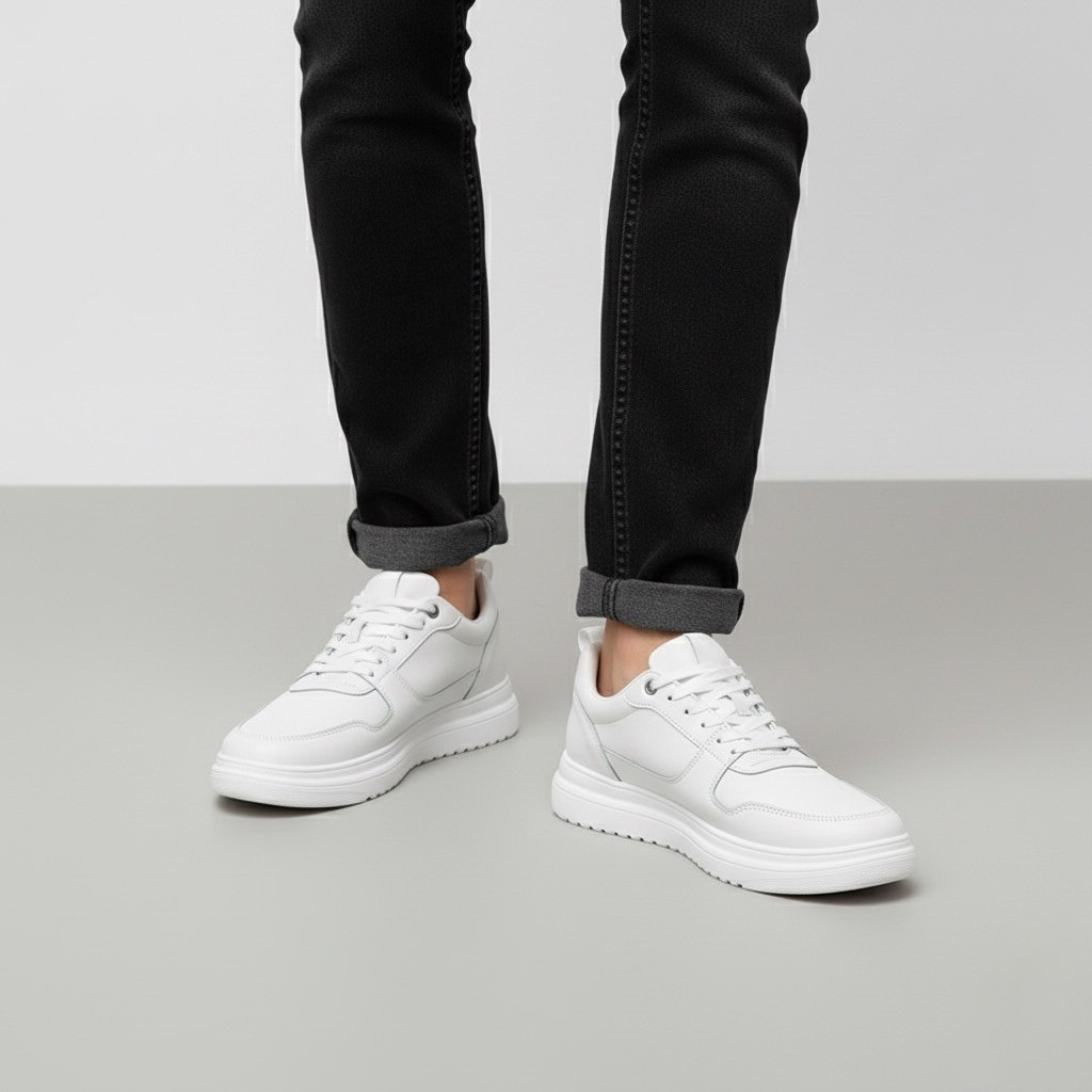 Sneakers Uomo con Rialzo Interno Suola Solida Comfort