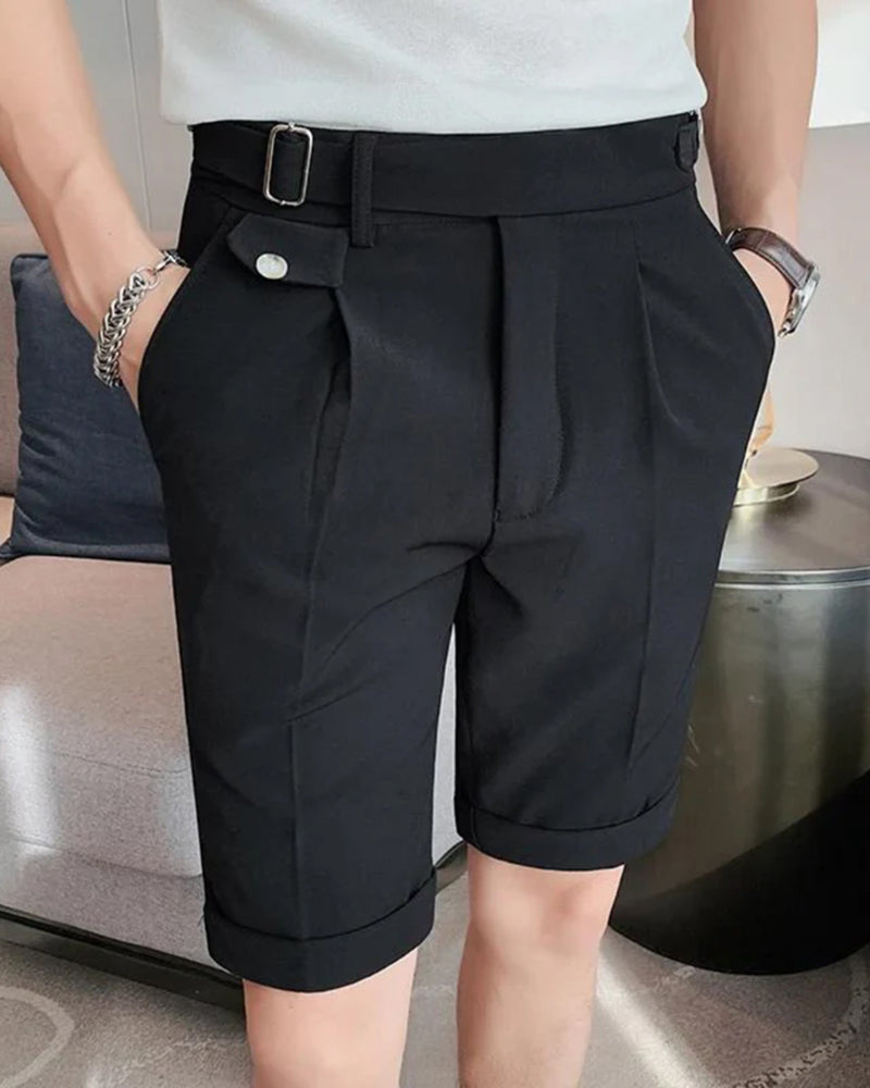 Pantaloni Corti Uomo Comfort Tessuto Morbido Vestibilità Regolare