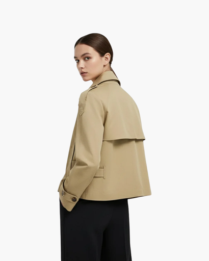 Giacca Donna Trench Tessuto Leggero Stile Classico Slim