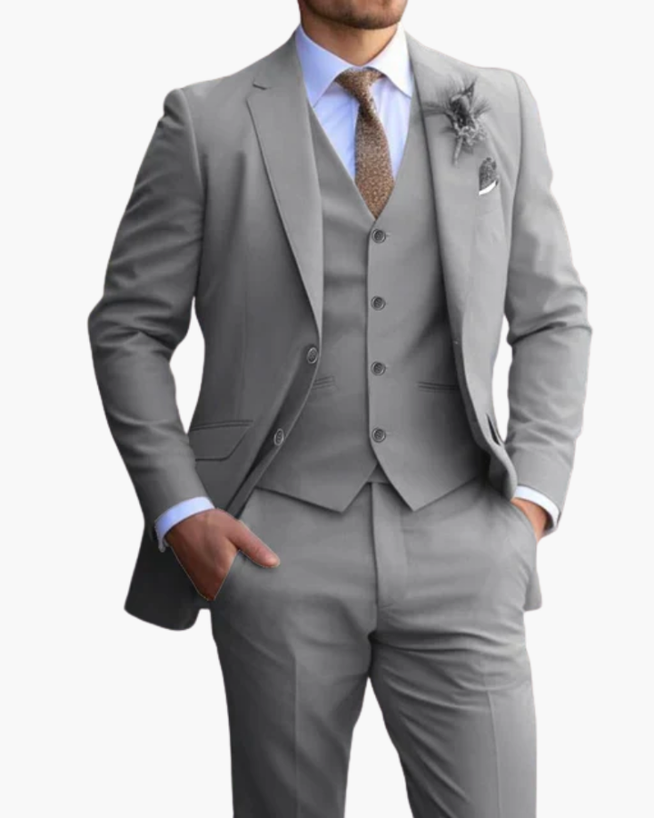 Completo Uomo Tre Pezzi Slim Fit Abito Formale