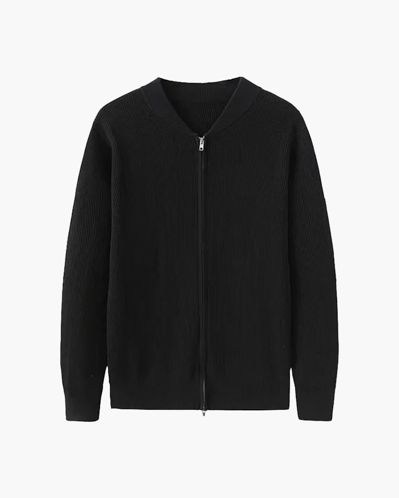 Gilet Uomo in Maglia con Zip Vestibilità Comfort