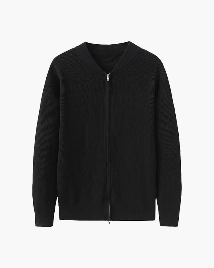 Gilet Uomo in Maglia con Zip Vestibilità Comfort