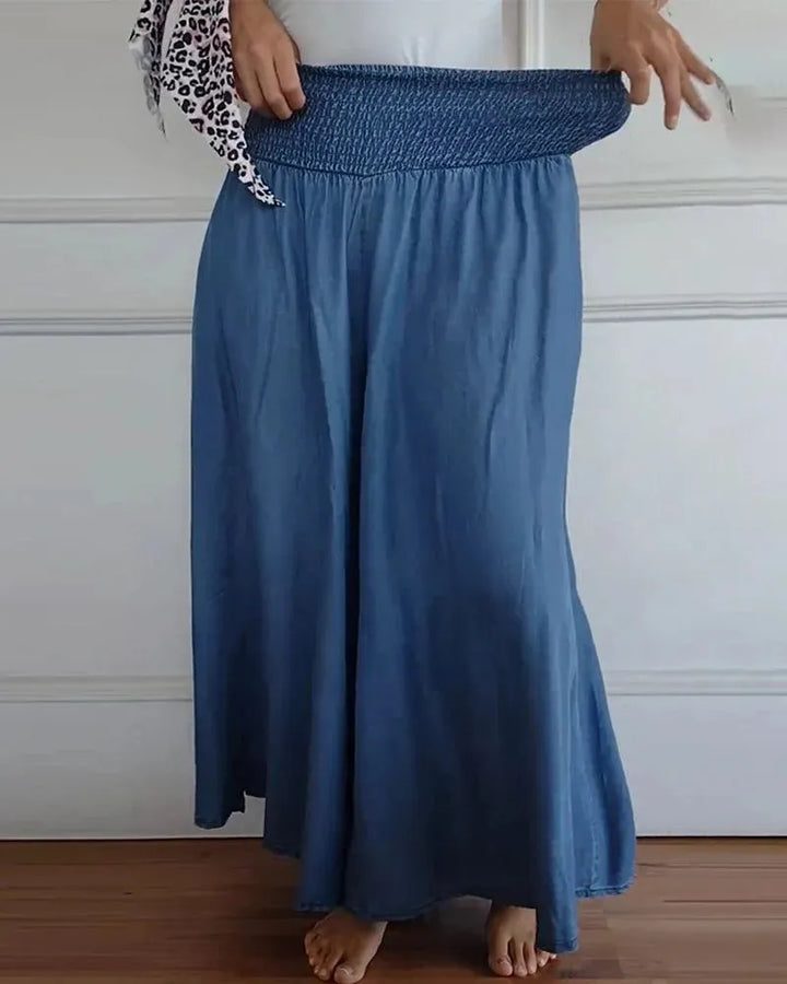 Pantaloni Culottes Donna Leggeri Larghi Comodi