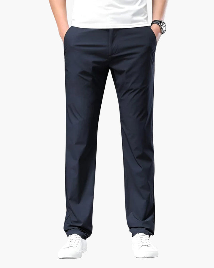Pantaloni Chino Uomo Cotone Comfort Vestibilità Regolare