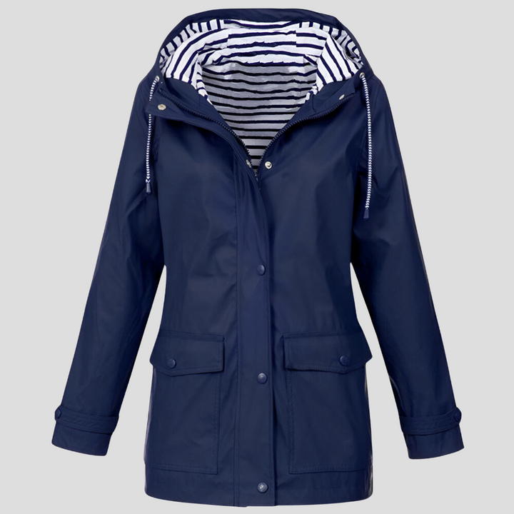 Giacca Donna Impermeabile Antivento con Cappuccio Regolare