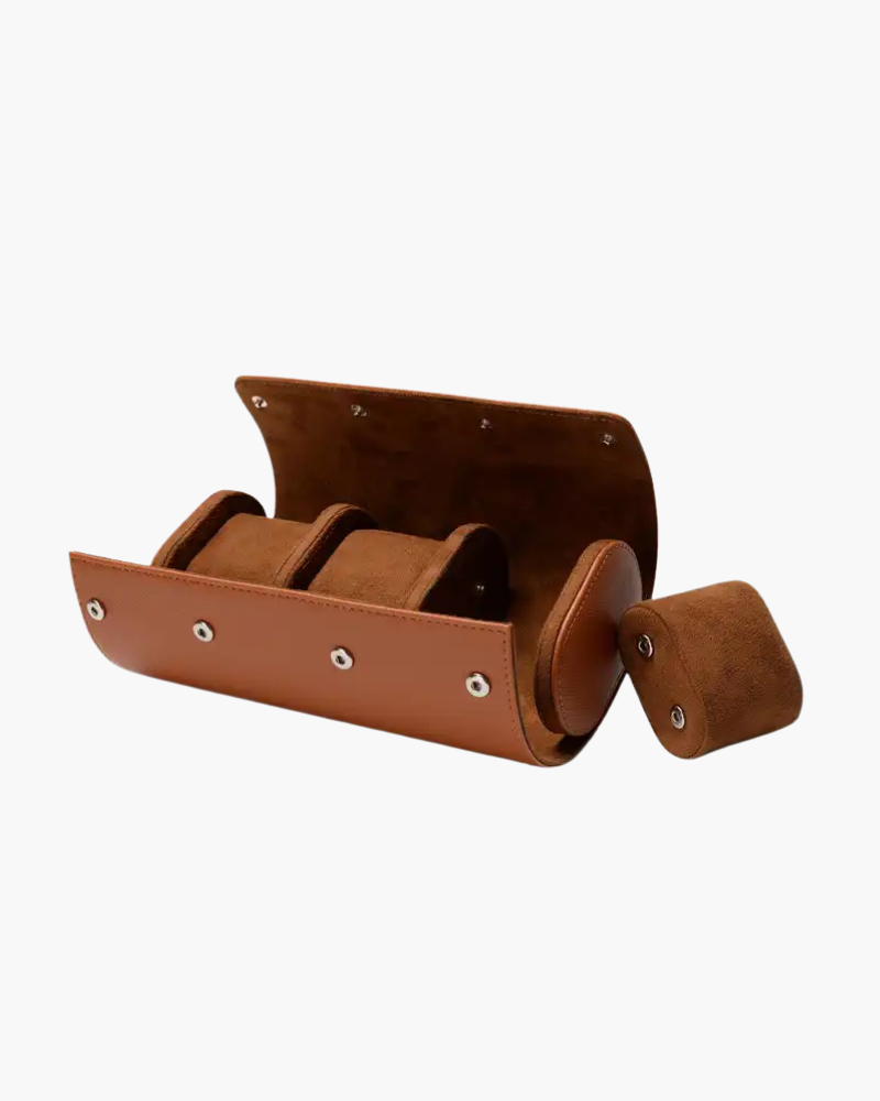 Custodia Porta Orologi Uomo in Vera Pelle Protettiva Elegante