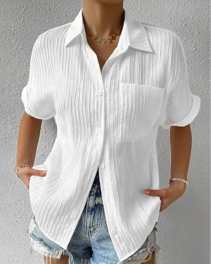 Camicetta Donna Manica Corta Classica Vestibilità Regular - Vesarelli