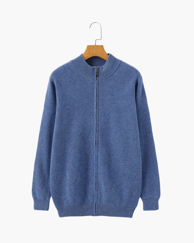Maglione Uomo con Zip Tessuto Morbido Vestibilità Comoda