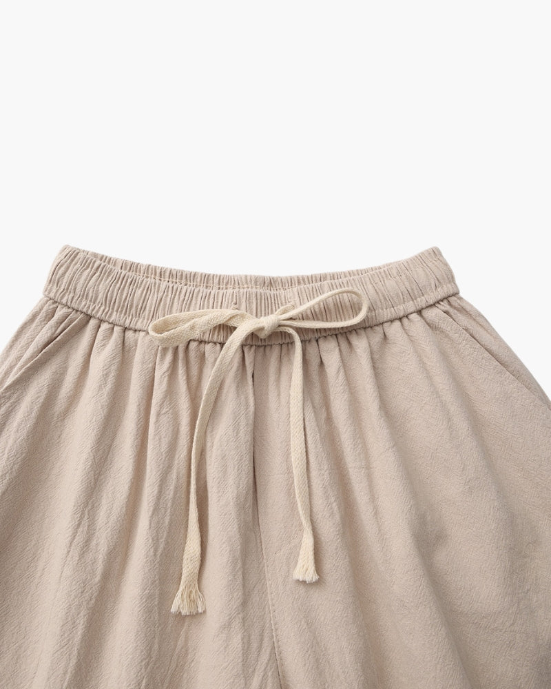 Shorts Uomo in Lino Traspiranti Vita Elastica