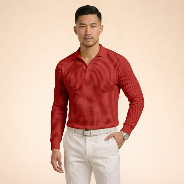 Polo Uomo Maniche Lunghe Stile Elegante