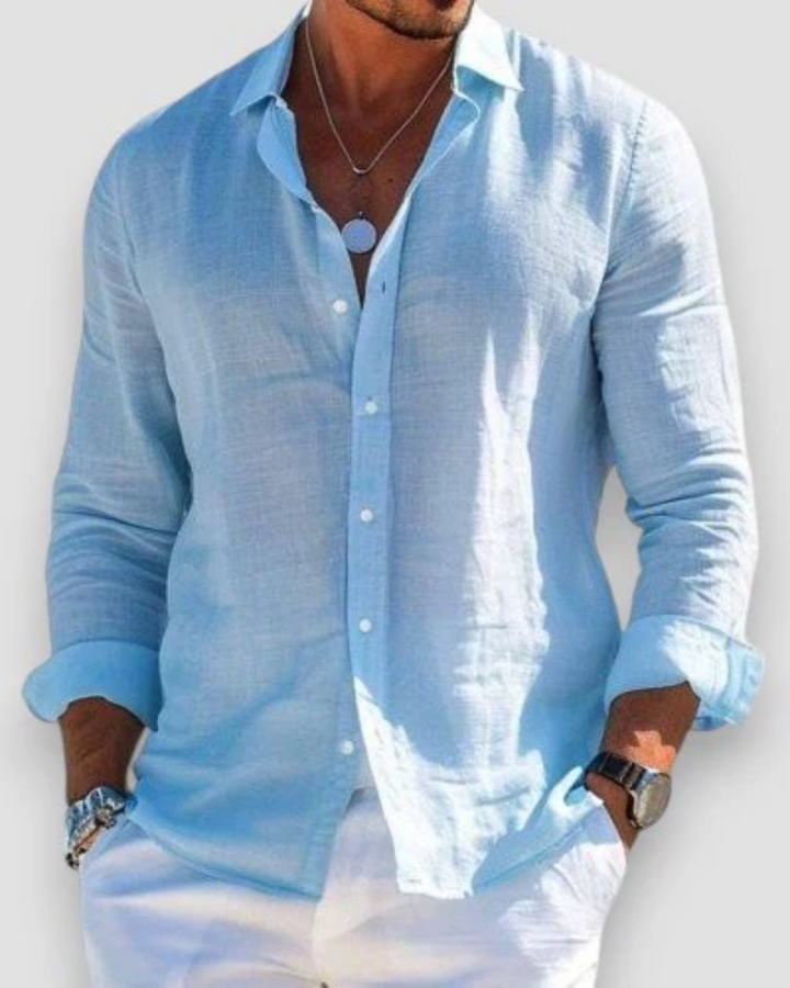 Camicia Uomo Casual in Lino Leggera e Versatile