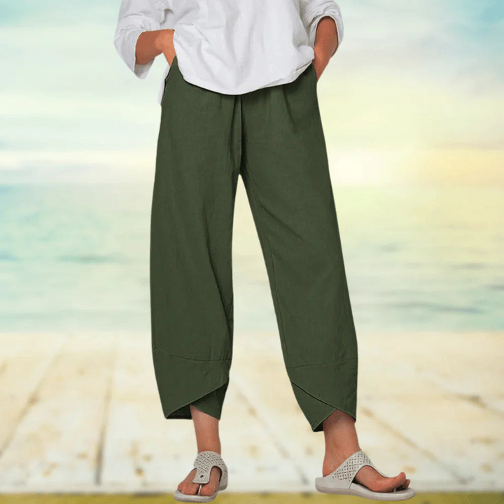 Pantaloni Donna Casual Leggeri Tessuto Traspirante