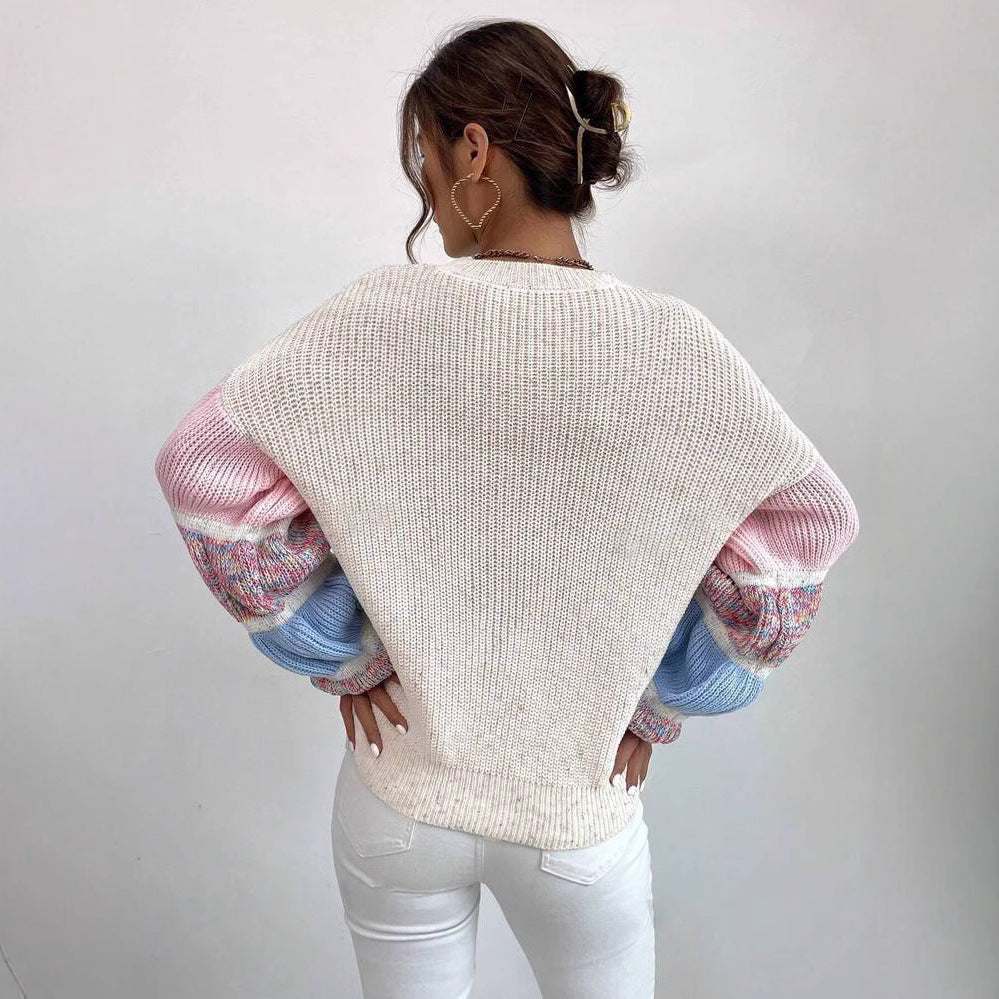 Maglione Donna Oversize Maniche Sbuffo Morbido