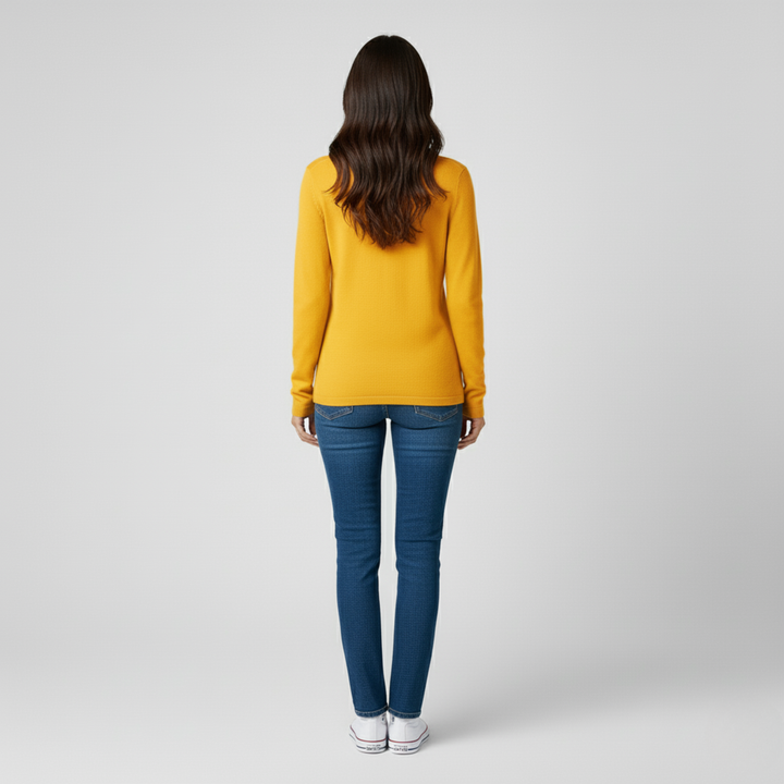 Donna Elegante Scollo a V Morbido