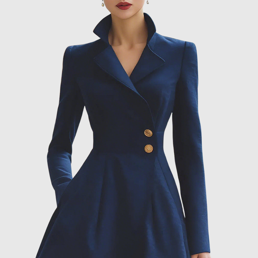 Abito Cappotto Donna Struttura Sartoriale Linea Affusolata