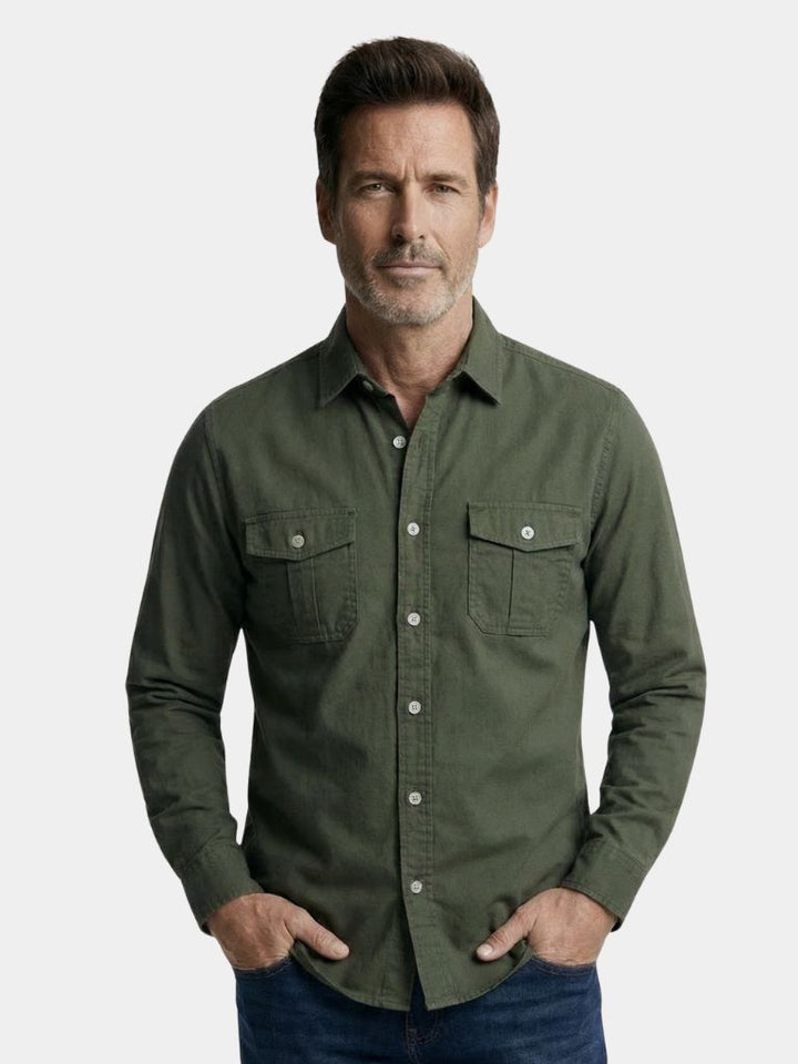 Camicia Uomo Vintage Manica Lunga Classica