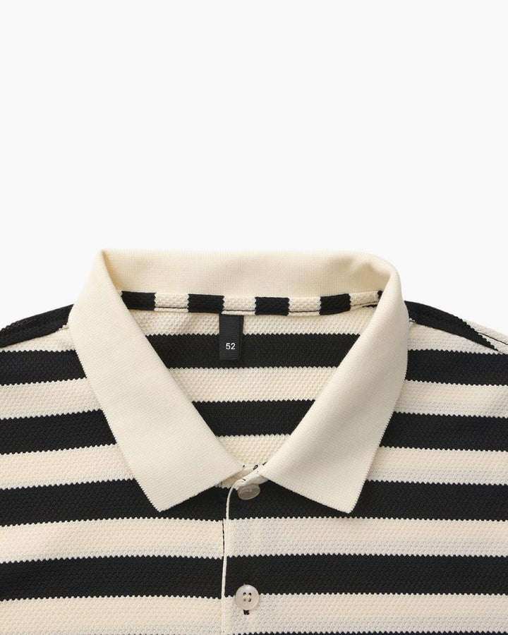 Polo Uomo in Maglia Testurizzata Stile Casual Raffinato