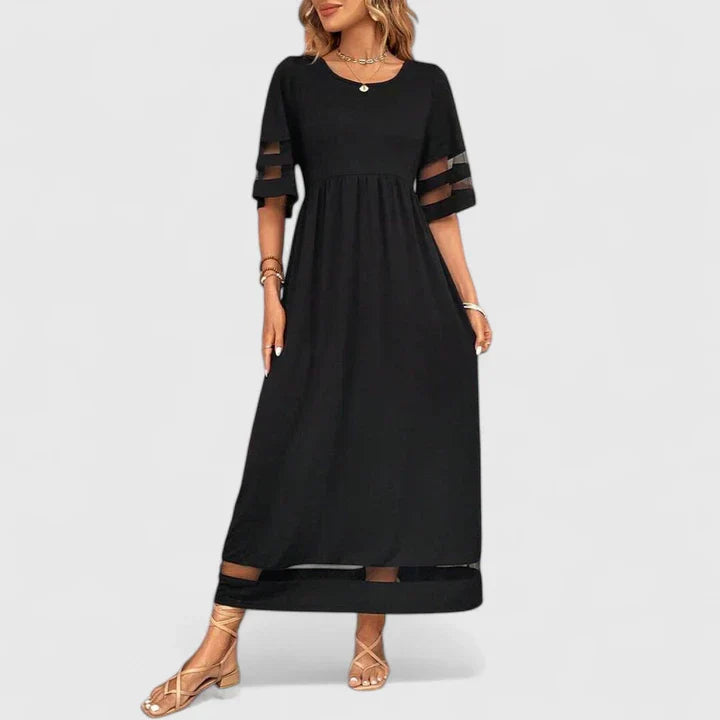 Abito Midi Donna Linea Sobria Vestibilità Bilanciata