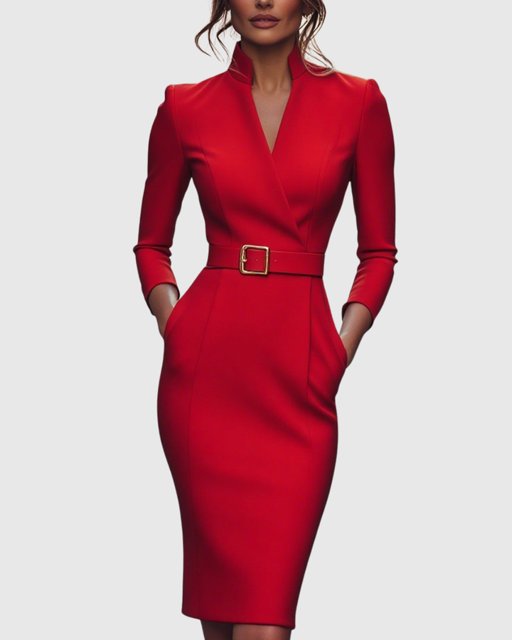 Abito Midi Donna Vestibilità Sartoriale Comodo