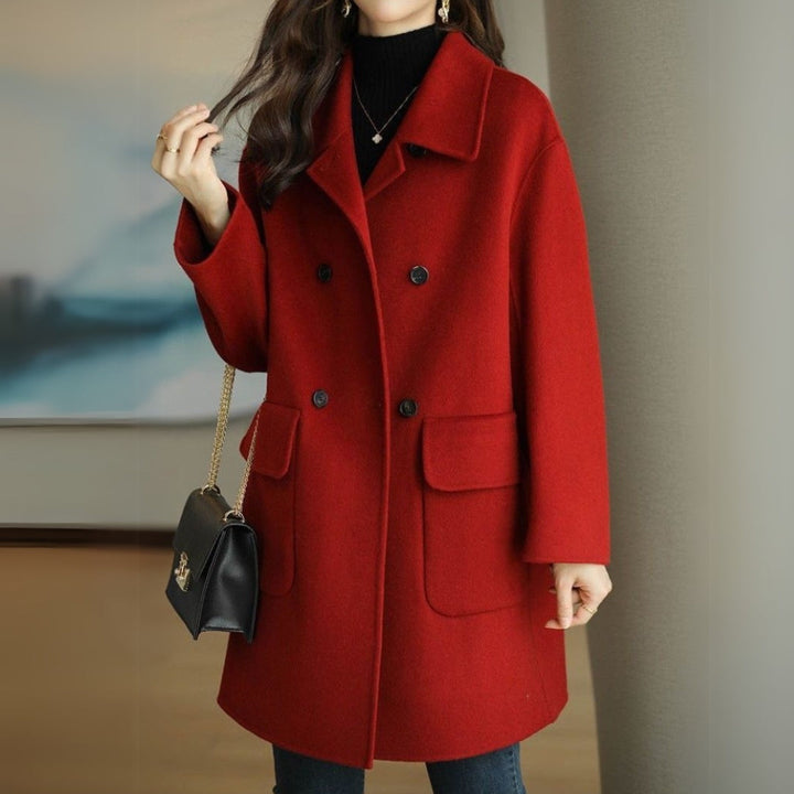 Cappotto Doppiopetto Donna Taglio Classico Manica Lunga