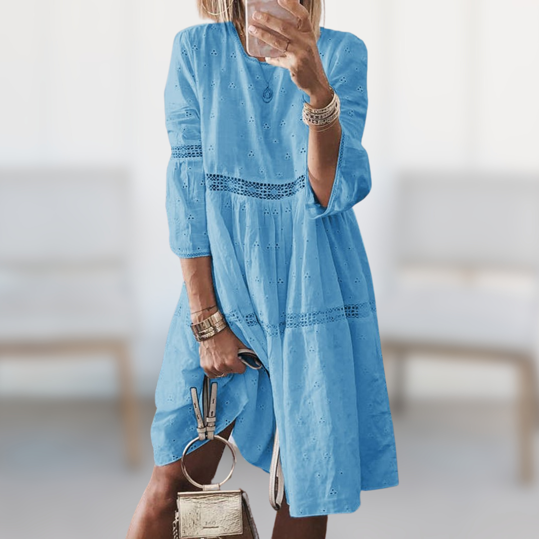 Abito Donna Semplice Elegante Vestibilità Comoda