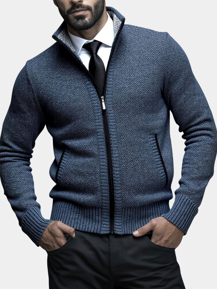 Gilet Uomo con Zip Tessuto Leggero Slim Fit - Vesarelli