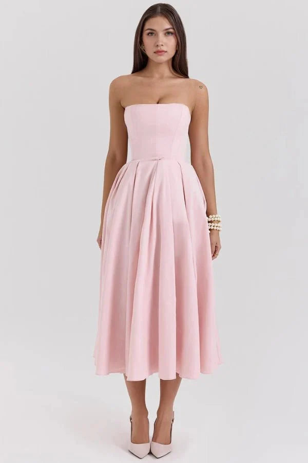 Abito Lungo Donna Stile Elegante Scivolato