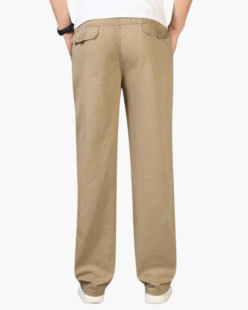 Pantaloni Uomo in Cotone Comfort Vestibilità Regolare Casual