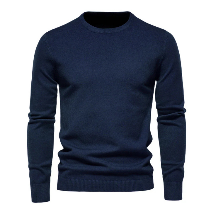 Maglione Uomo Lavorato a Maglia Girocollo Casual