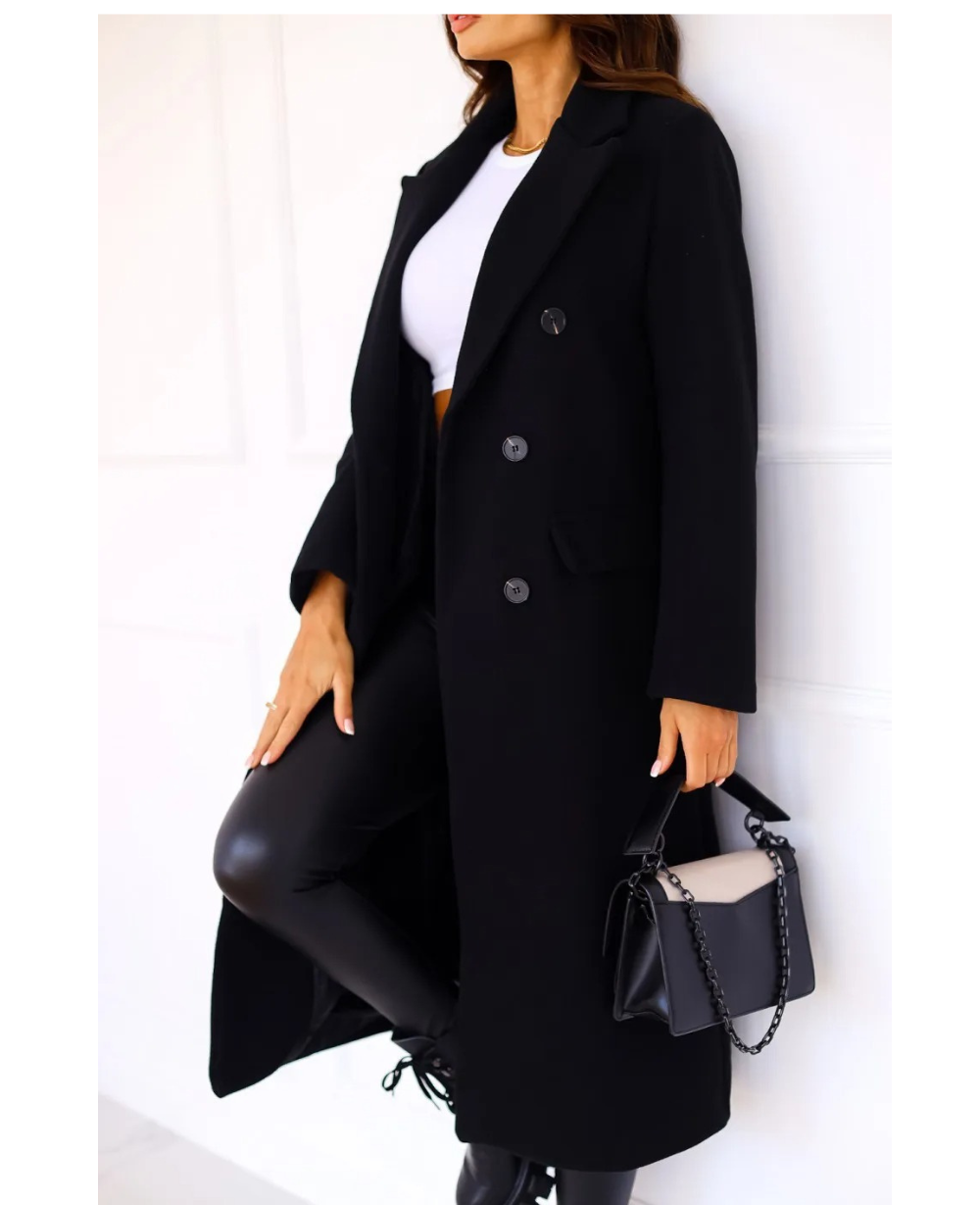 Trench lungo Donna Aderente Tessuto Confortevole Autunno Inverno