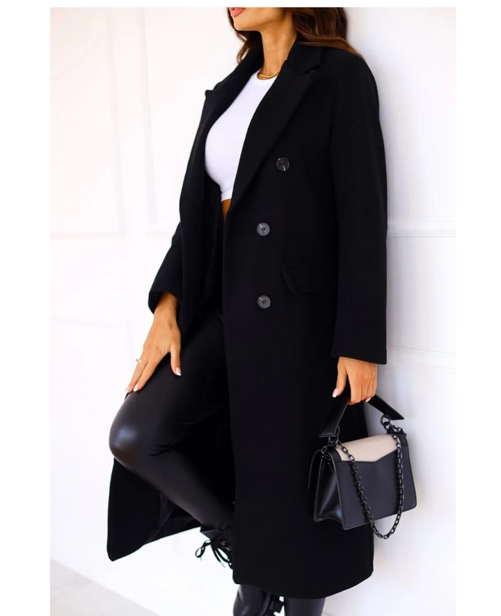 Trench lungo Donna Aderente Tessuto Confortevole Autunno Inverno