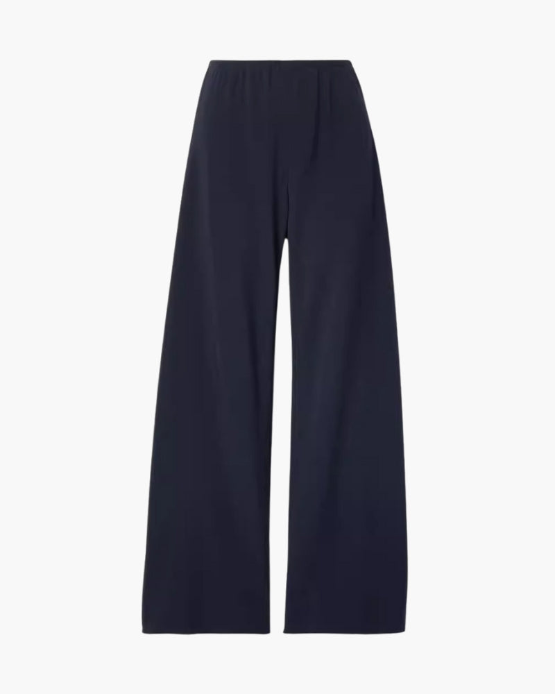Pantaloni Palazzo Donna Tessuto Fluido Vestibilità Ampia