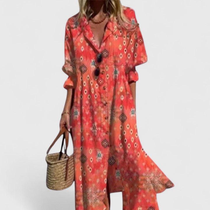 Abito Donna Stile Boho Svolazzante Casual Estivo