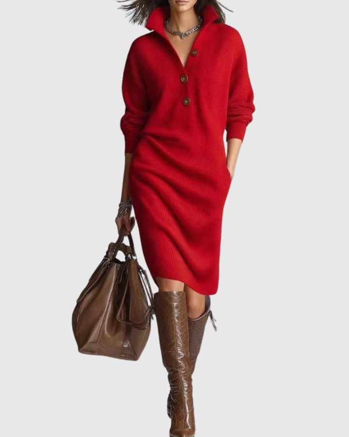 Abito Midi Donna in Maglia Lana Calore Naturale Avvolgente