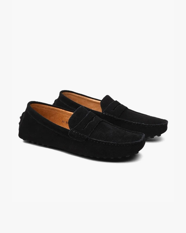 Mocassini Uomo in Pelle Scamosciata Comfort Calzata Precisa