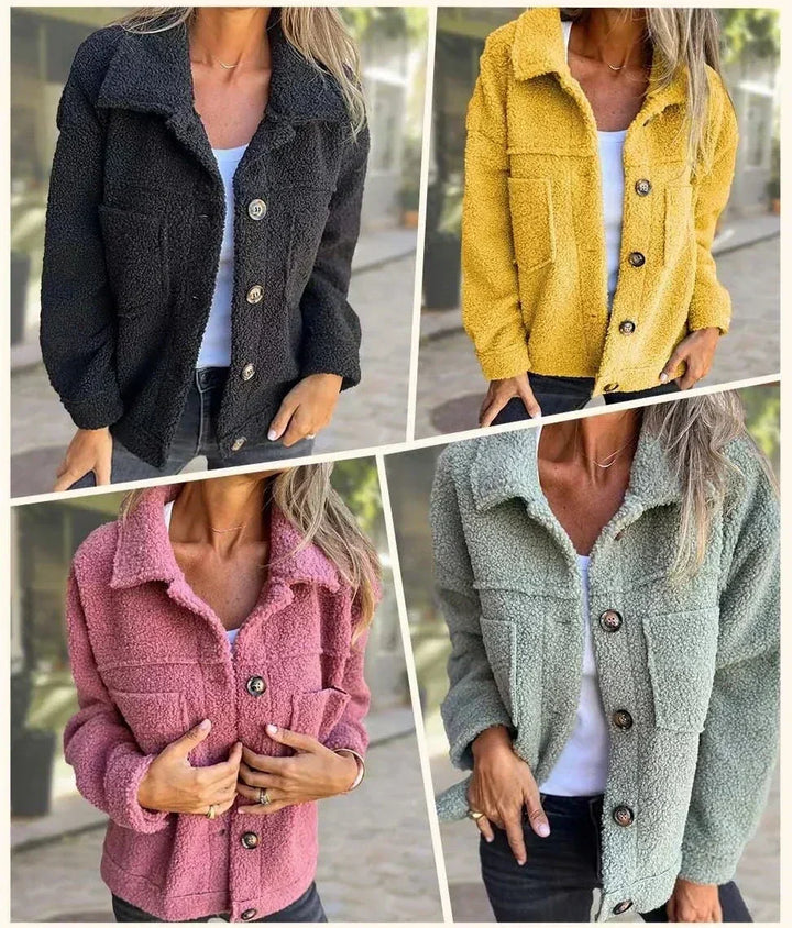 Giacca Donna Corta in Lana Revers Classico Accogliente - Vesarelli