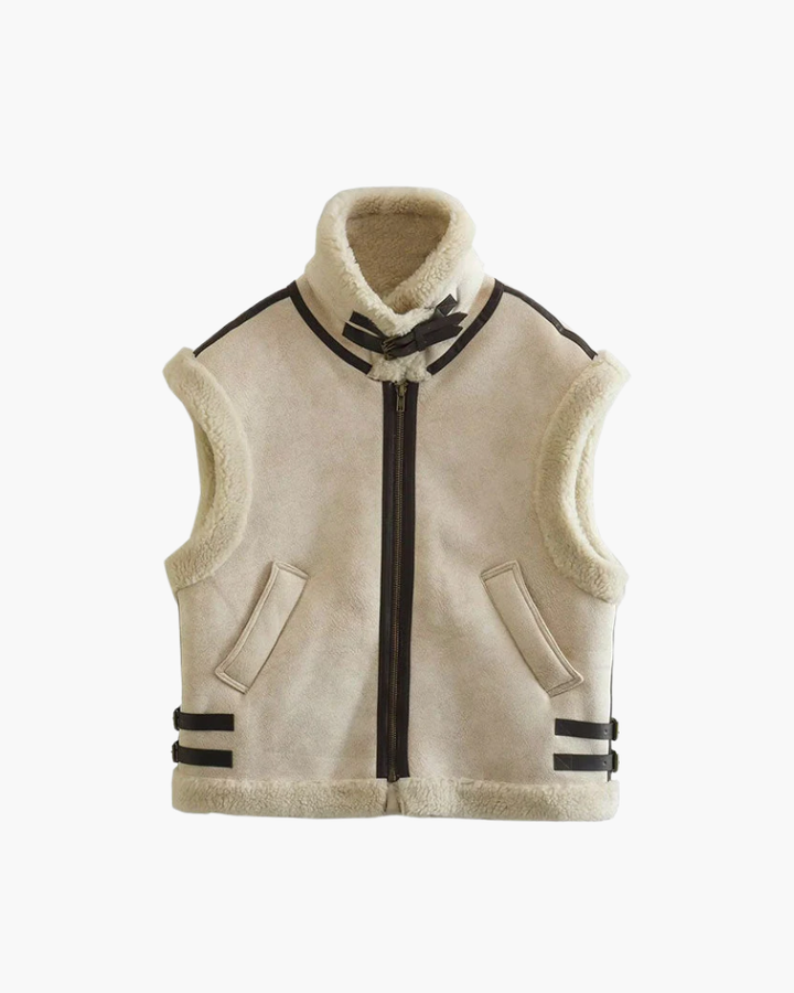 Gilet Donna in Pelliccia Sintetica Caldo Stile Shearling - Vesarelli