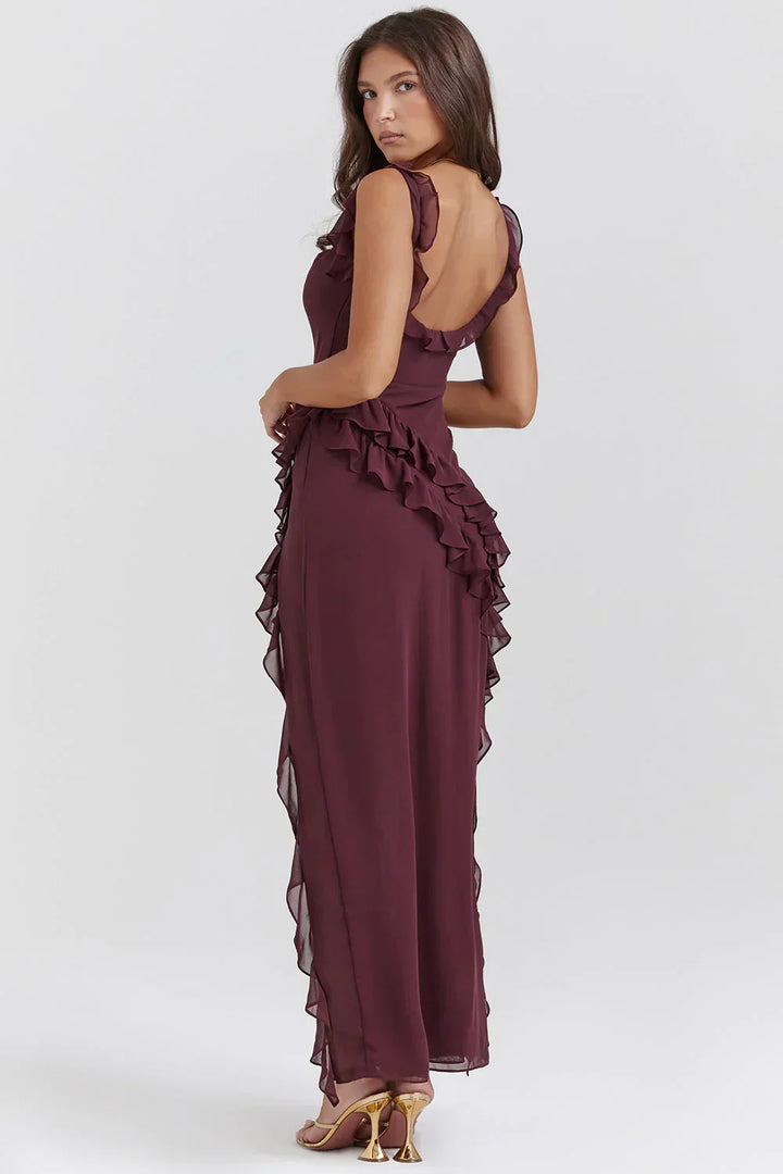 Abito Maxi Donna con Fessura Stile Elegante