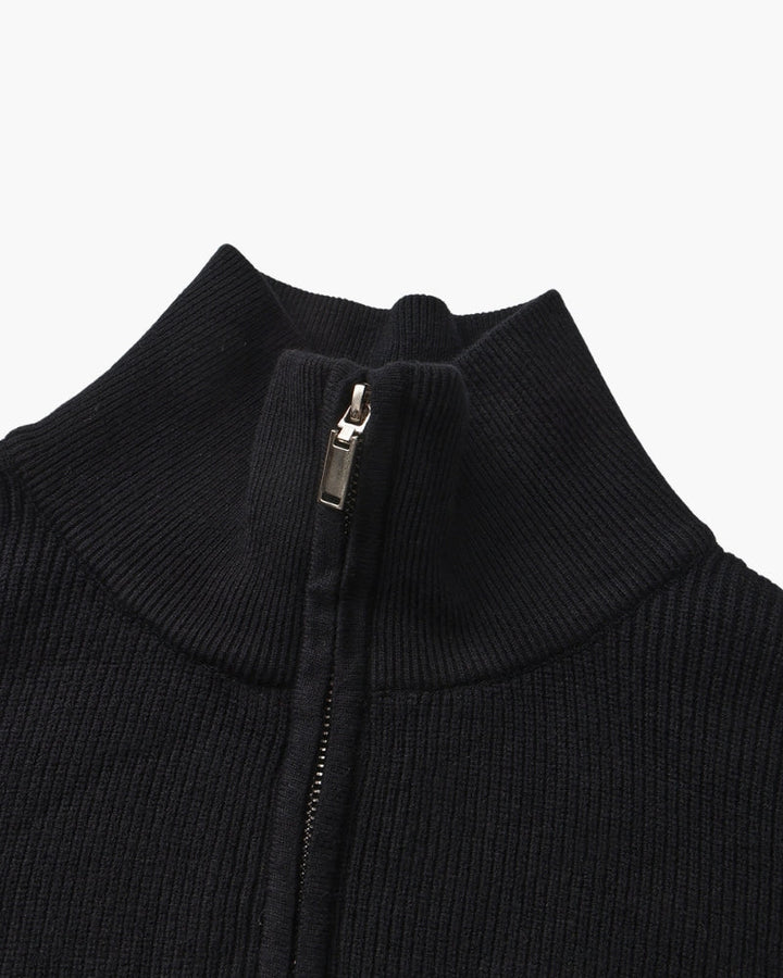Pullover Uomo Mezzo Zip Maglia Tecnica Strutturata