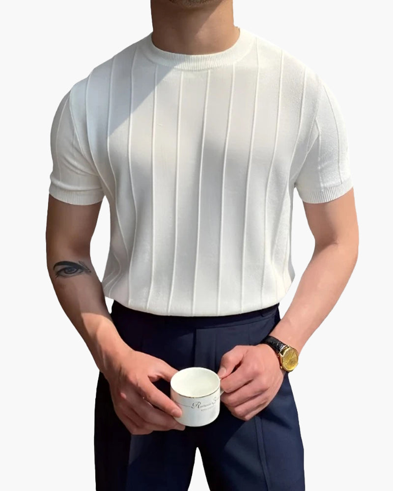 T-Shirt Uomo in Lino e Cotone Vestibilità Comfort - Vesarelli