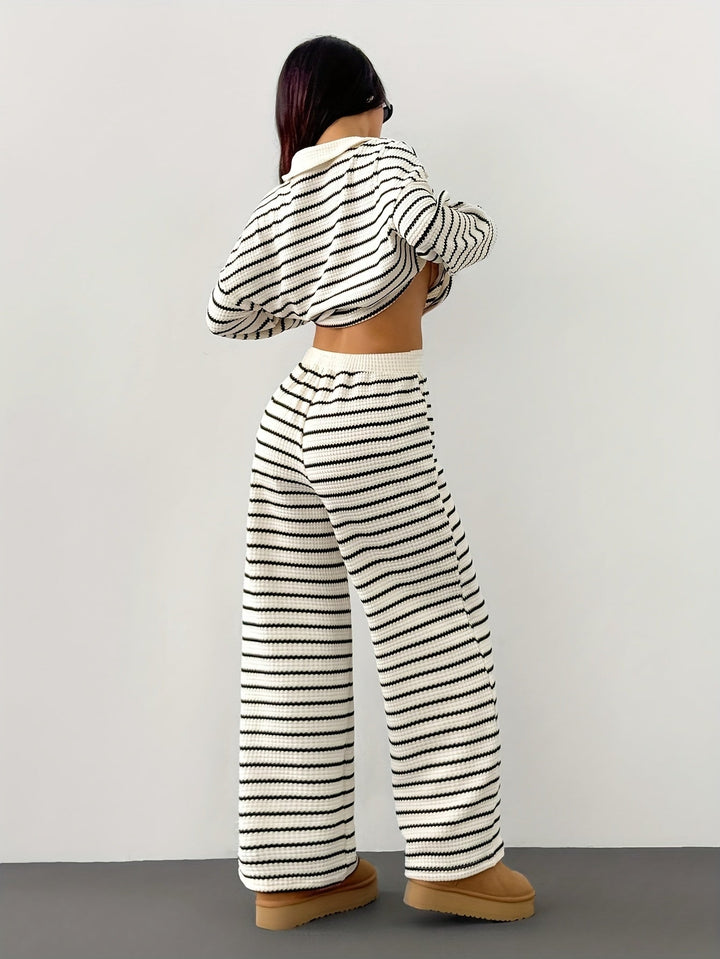 Set Loungewear Donna Due Pezzi Cotone Stile Casual Comodo - Vesarelli