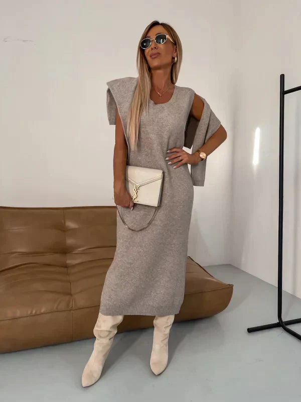 Completo Donna Abito e Maglione Coordinato Vestibilità Regular