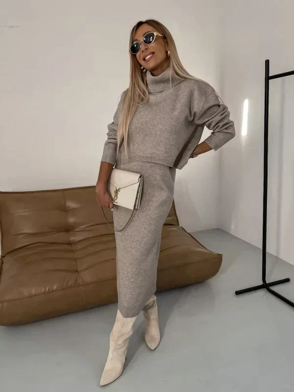 Completo Donna Abito e Maglione Coordinato Vestibilità Regular