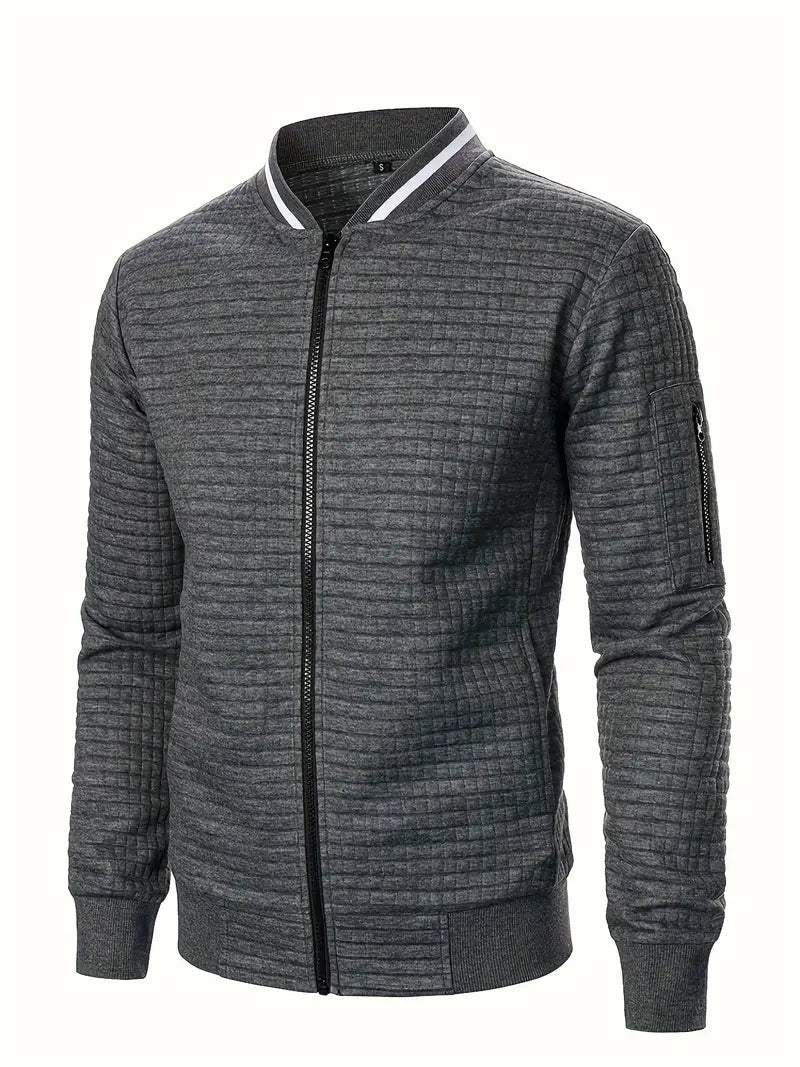 Giacca Uomo Leggera con Cerniera Manica Lunga Casual